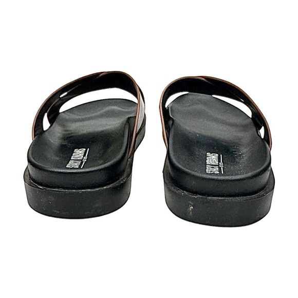 Stacy Adams Daniel Cross Strap Mens Slide Sandal - Brown Pre-Owned Size 10 M - Picture 3 of 10